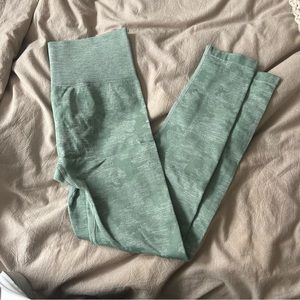 Green camo leggings